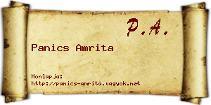 Panics Amrita névjegykártya
